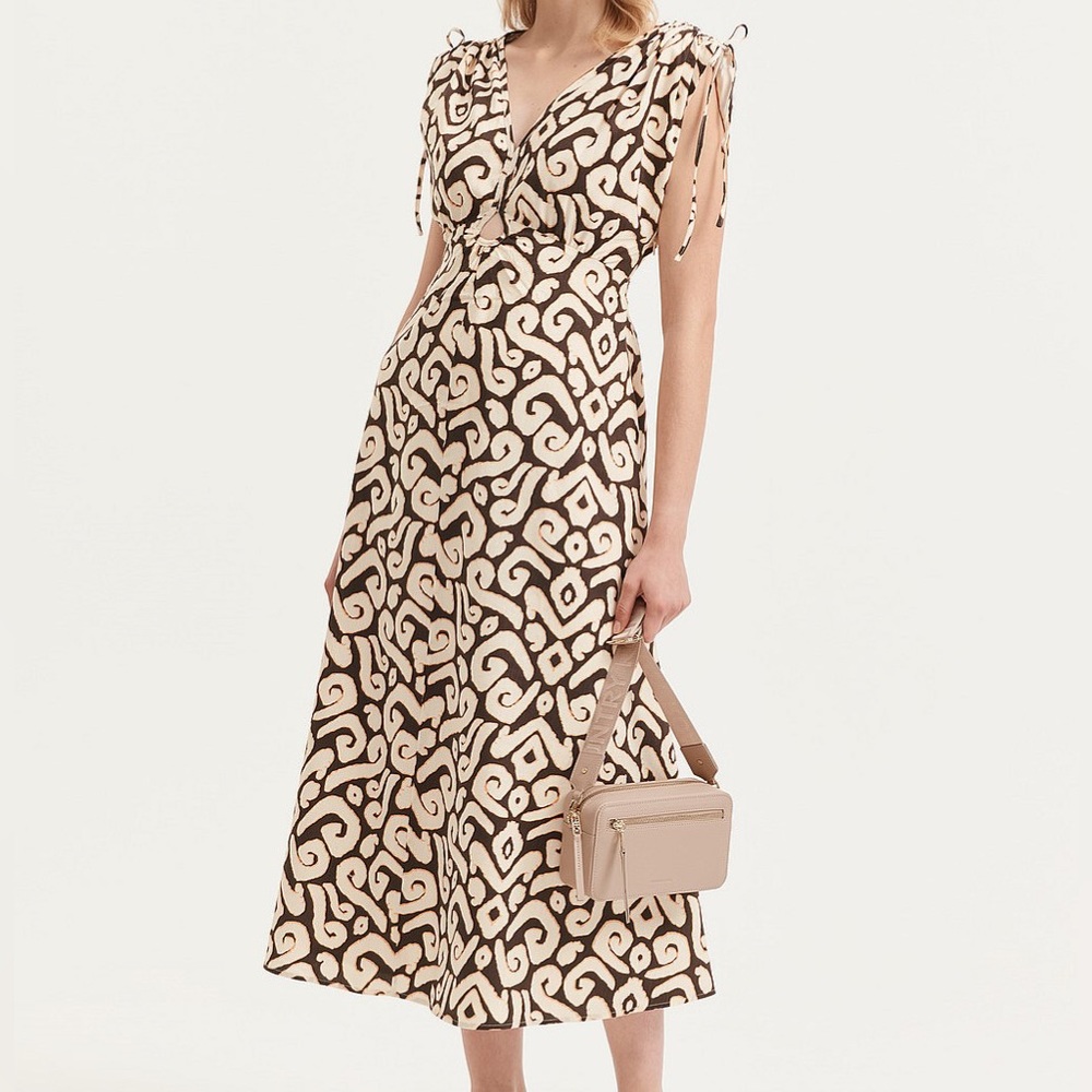 Sincerely Jules Brown and Cream Maxi Dress